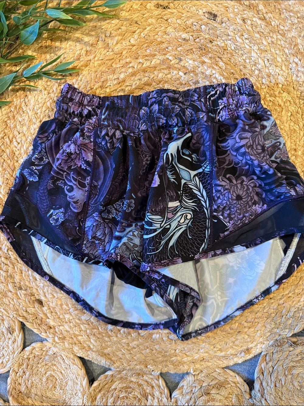 Lululemon Hotty Hot Purple Floral Athletic Shorts - size 2